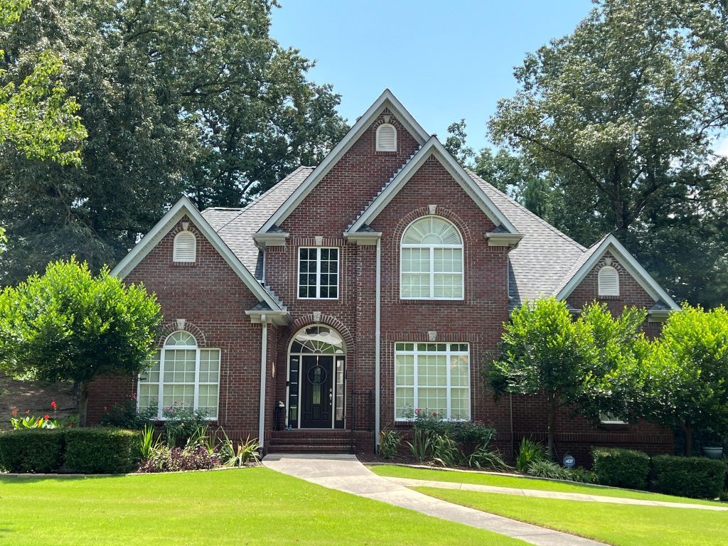 Finished roof replacement by Capstone Roofing on a home in Hoover, Alabama